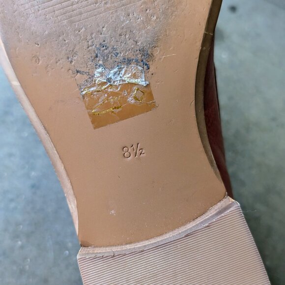 Madewell The Frances Loafer Burnished Mahogany Leather Pointed Toe Shoe size 8.5 - Picture 11 of 13